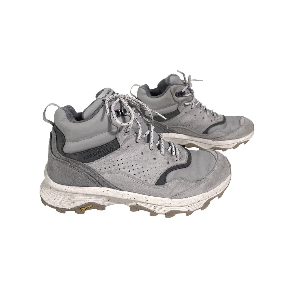 Merrell Speed Solo Mid Waterproof Hiking Boots Men's 7 Grey Vibram J038143